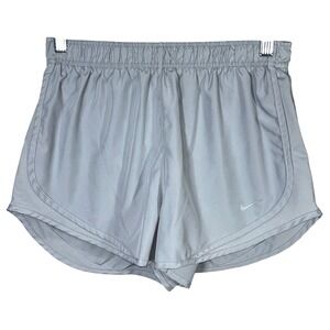 Nike Dri-FIT Running Shorts Women's Medium Gray Athletic Gym Workout‎ Drawstring